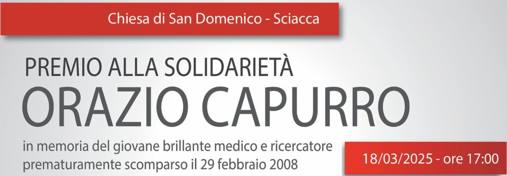 Premio alla Solidarietà “Orazio Capurro”, cerimonia di consegna il 18 marzo