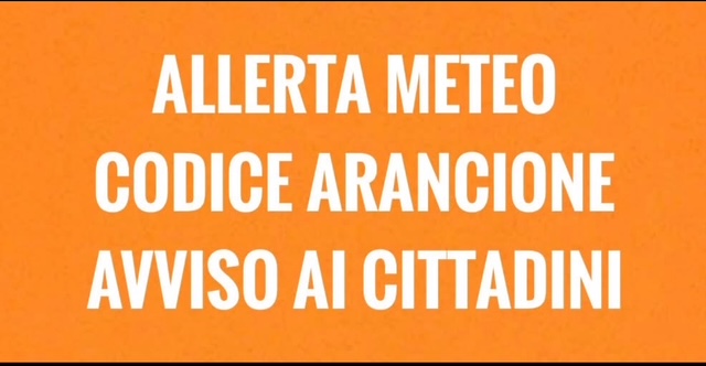 ALLERTA METEO ARANCIONE, avviso alla popolazione e chiusura scuole