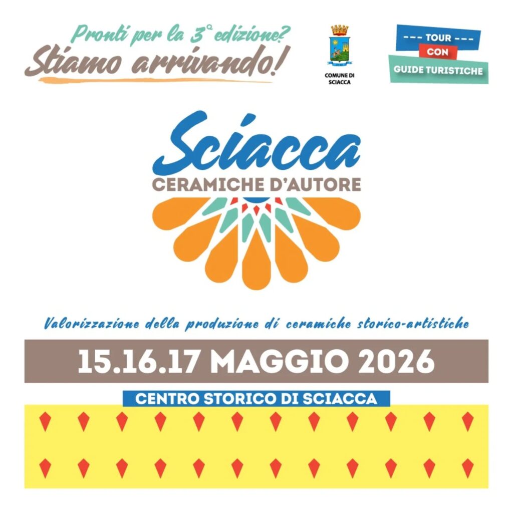 “Sciacca ceramiche d’autore”, la terza edizione dal 15 al 17 maggio 2026