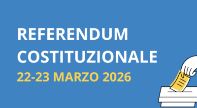 Avviso elettori temporaneamente domiciliati all’estero – Referendum Costituzionale del 22 e 23 marzo 2026.