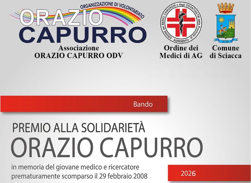 Premio alla Solidarietà “Orazio Capurro”, bando edizione 2026