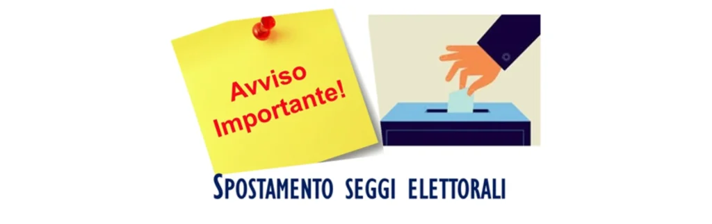 Referendum del 22 e 23 marzo 2026: cambiano le sedi delle Sezioni Elettorali nn. 2, 3 e 25