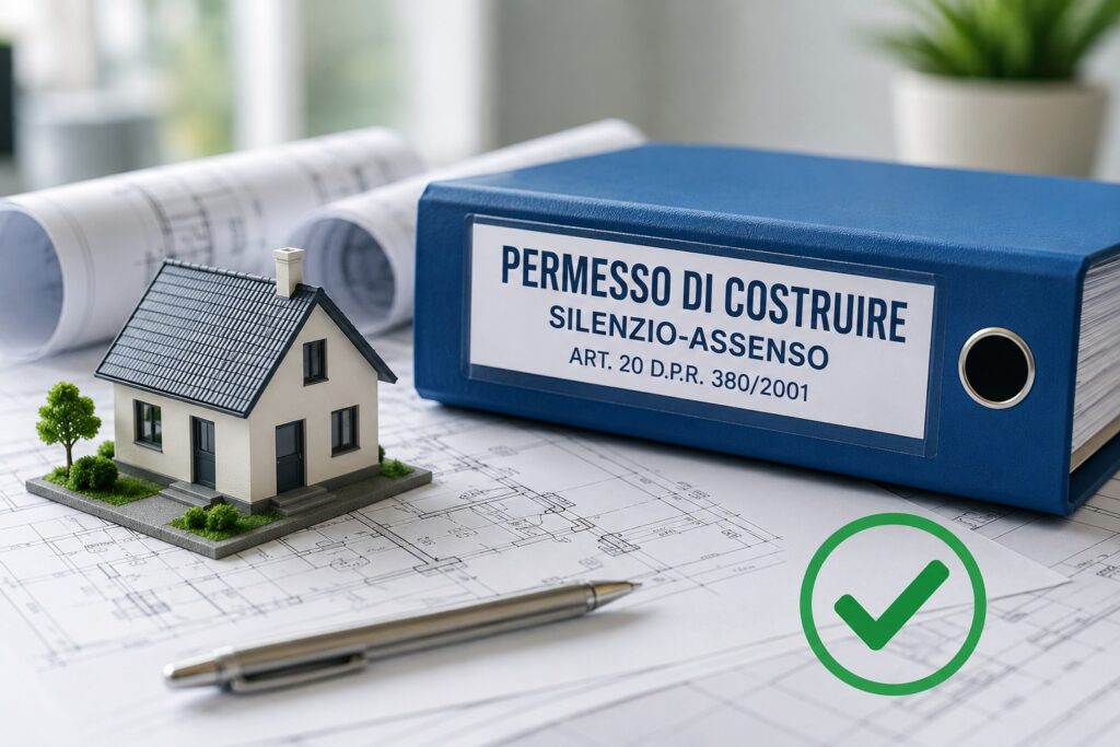 Avviso all’utenza : modulistica per il deposito della documentazione relativa alla ritenuta formazione del titolo edilizio per silenzio-assenso.  art. 20 del d.p.r. 380/2001